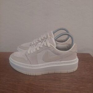 Nike Women's Jordan Elevate 1 Sneakers in Cream & white